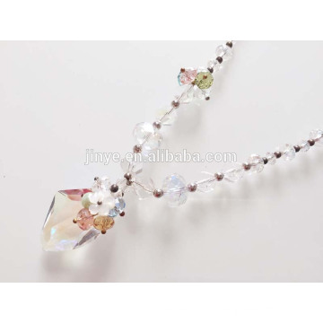 Collier pendentif en cristal clair blanc Fashion